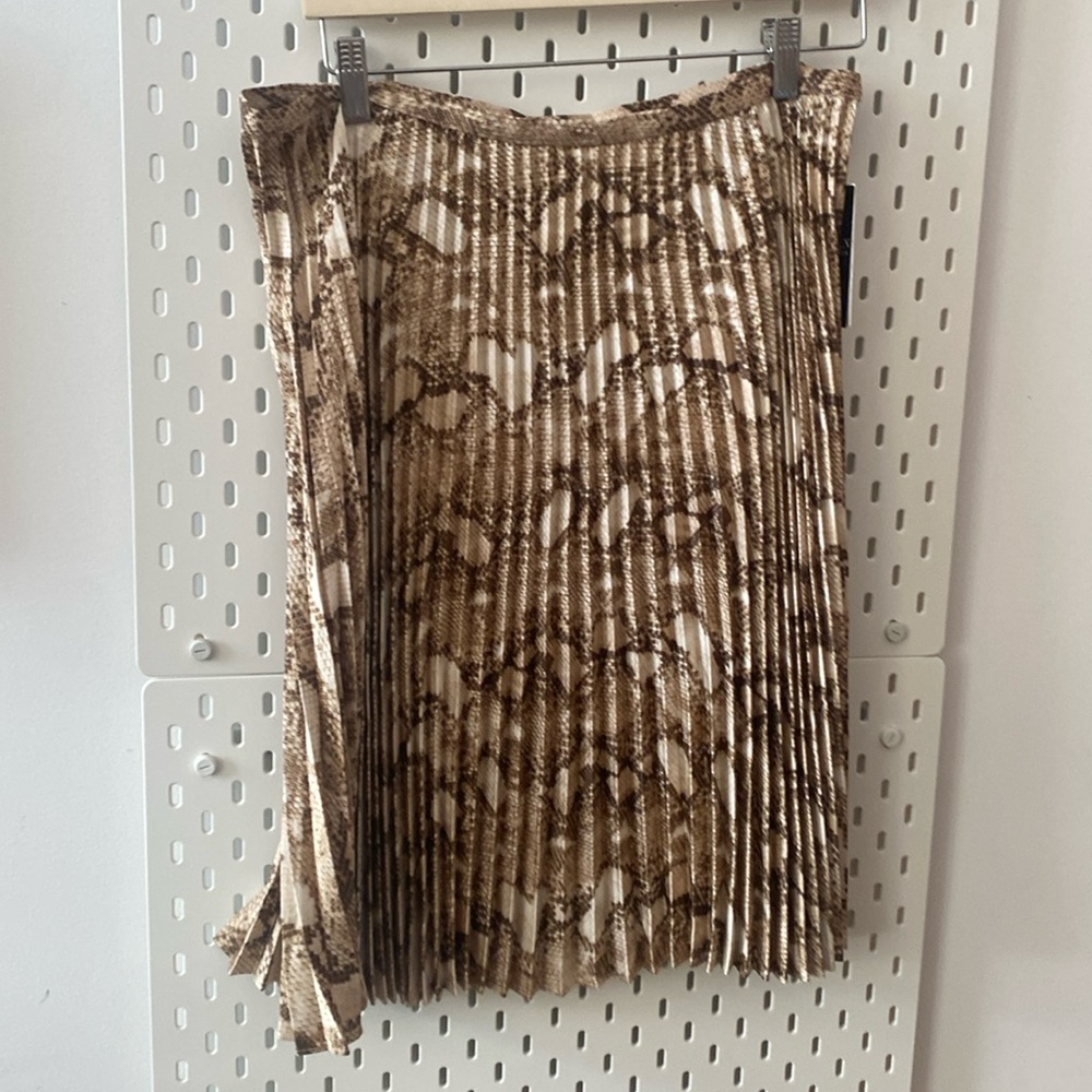 Lauren Ralph Lauren New With Tags Snake Print Accordion Midi Skirt